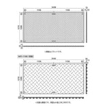 ウッドプラスチックテクノロジー　Wﾎﾞｰﾄﾞ両面凸4×8 板厚13㎜ (緑) 1219㎜×2438㎜20㎜　B1224-20-GRSB