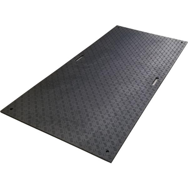 ウッドプラスチックテクノロジー　Wﾎﾞｰﾄﾞ両面凸3×6 板厚13㎜ (黒) 910㎜×1820㎜×20㎜（持ち手穴4か所ﾀｲﾌﾟ）　B0918-20-BK-M4K4