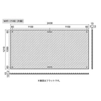 ウッドプラスチックテクノロジー　Wﾎﾞｰﾄﾞ片面凸4×8　板厚13㎜(黒) 1219㎜×2438㎜×15㎜　B1224-15-BK-M2K4