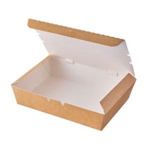 【ｹｰｽ販売・法人名・屋号必須】食品紙容器　KLPボックス2　ナチュラル（300個）　54815　ケーピープラテック