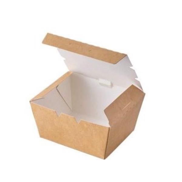 【ｹｰｽ販売・法人名・屋号必須】食品紙容器　KLPボックス1　ナチュラル（450個）　54814　ケーピープラテック