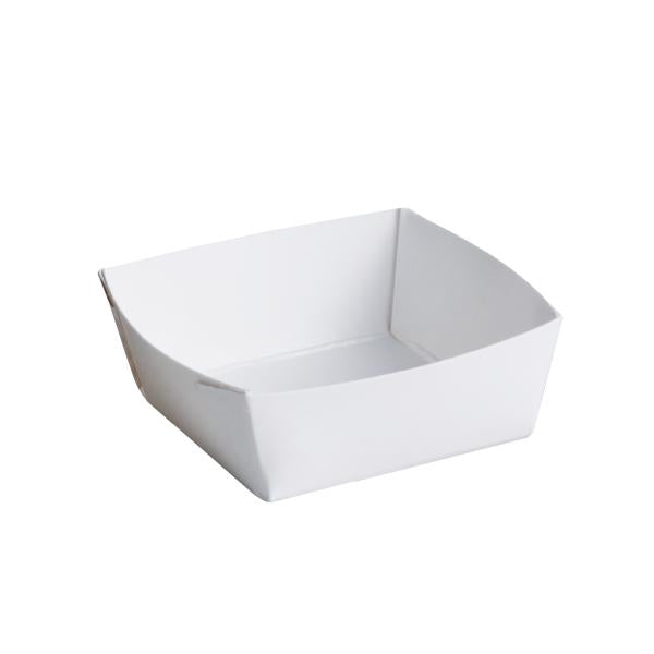 天満紙器　FT001 試食用ﾍﾟｰﾊﾟｰﾄﾚｰ 45x45 白 (4000枚 )　3802901