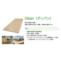 ウッドプラスチックテクノロジー　Diban 片面凸 4×8 板厚8㎜ (茶系) 1219㎜×2438㎜×13㎜　