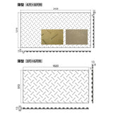 ウッドプラスチックテクノロジー　Diban 片面凸 厚型4×8 板厚13㎜ (茶系) 1219㎜×2438㎜×15㎜　