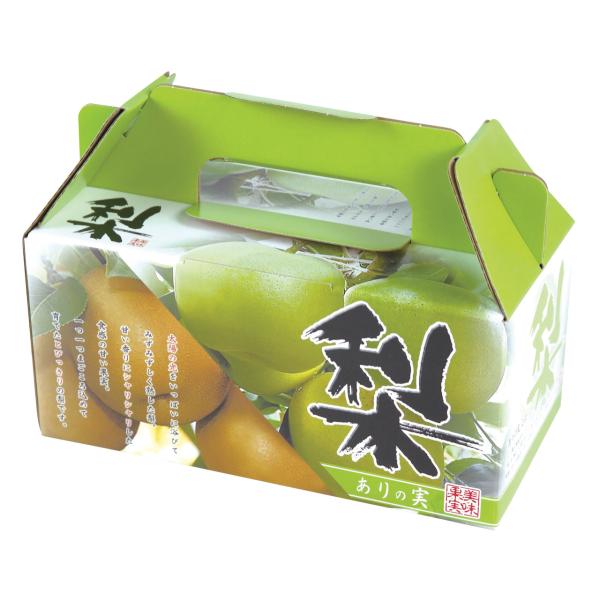 ヤマニパッケージ 梨・ありの実2ヶ用手提箱(100入) L-2394 | 資材の