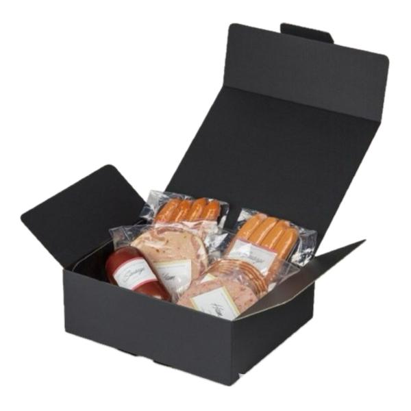 ヤマニパッケージ ワンタッチ黒箱 片段台紙付 大（50枚） NK-452