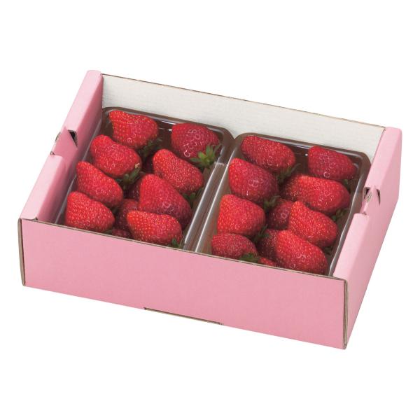 ヤマニパッケージ イチゴ2Pサービス箱ピンク(200入) L-2069P | 資材の